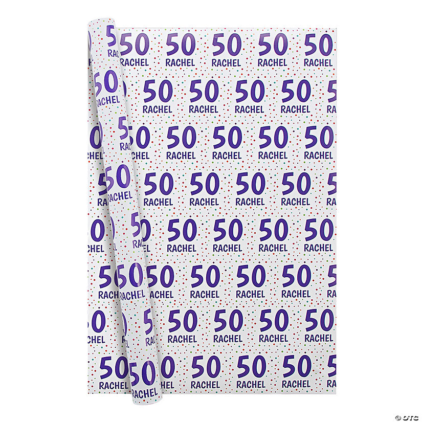 Personalized Milestone Birthday Wrapping Paper Oriental Trading