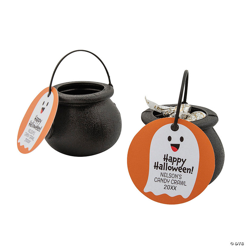 Personalized Mini Candy Kettles with Tags - 24 Pc. Image Thumbnail