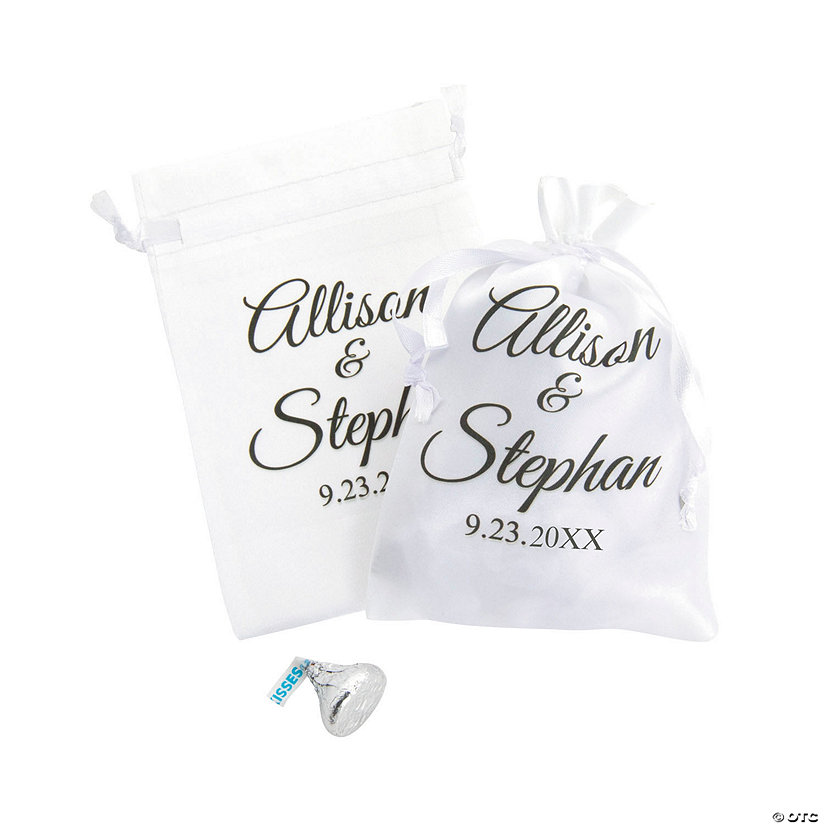 Personalized Mini Names Satin Drawstring Bags 24 Pc. Oriental Trading
