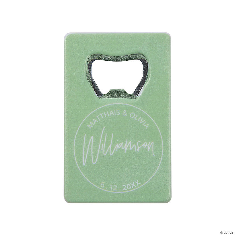 Personalized Modern Last Name Bottle Openers - 12 Pc. Image Thumbnail