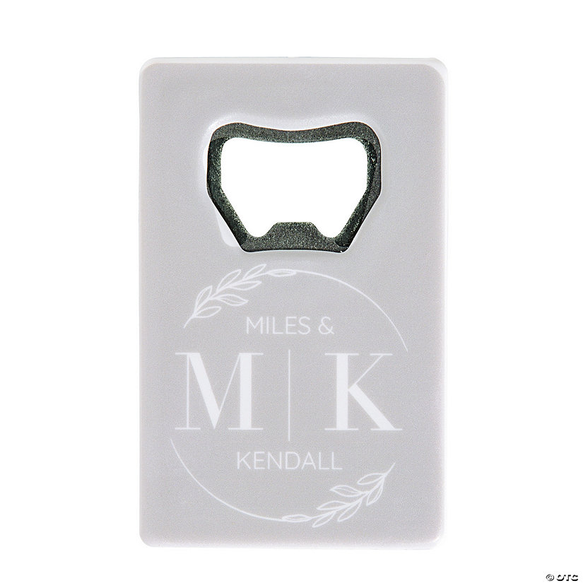 Personalized Modern Script Initials Bottle Openers - 12 Pc. Image