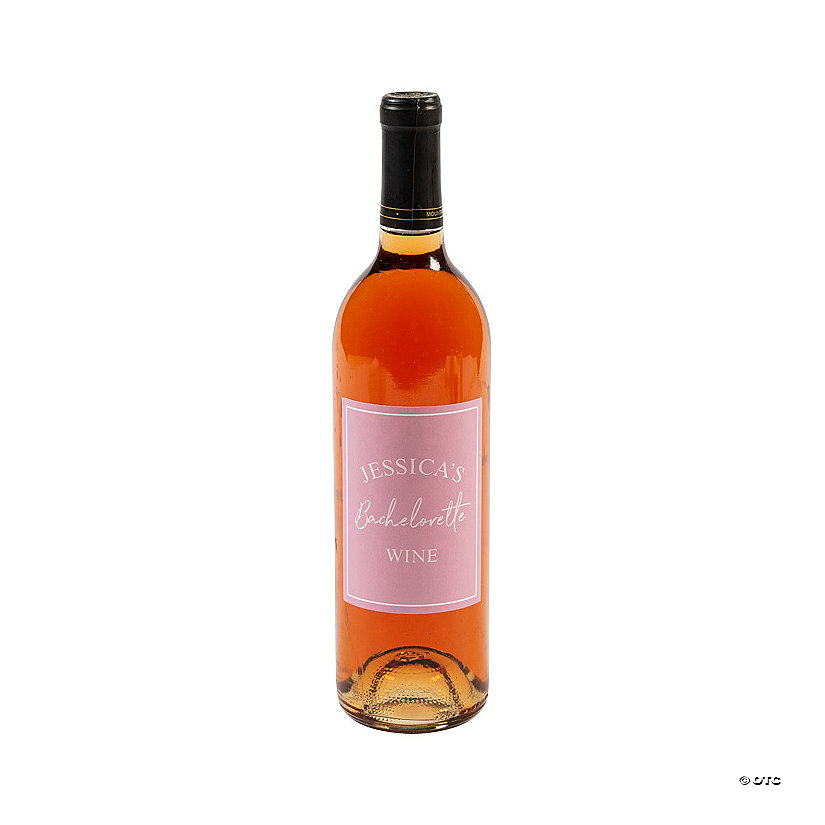 Personalized Modern Script Wine Bottle Labels - 12 Pc. Image Thumbnail