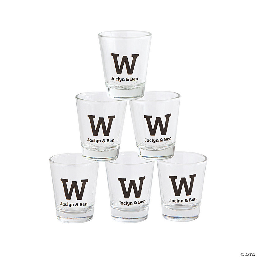 Personalized Monogram Shot Glasses 48 Pc. Oriental Trading