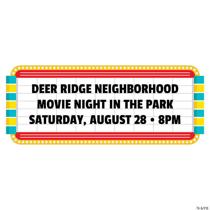 Personalized Movie Night Marquee Sign Image Thumbnail