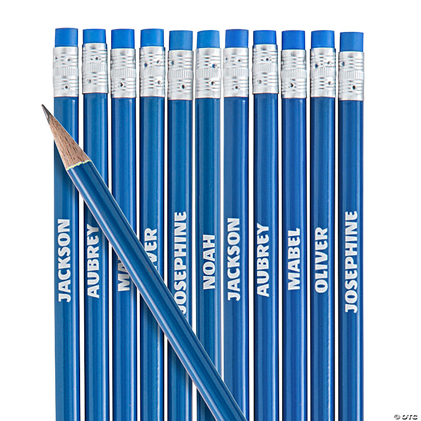 Personalized Multi Name Blue Pencils - 24 Pc. Image Thumbnail