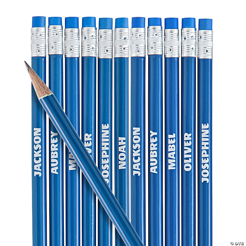 Personalized Multi Name Blue Pencils - 24 Pc. Image