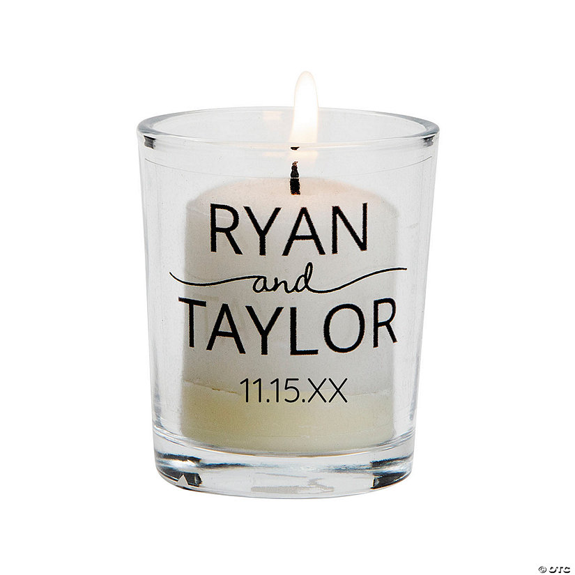 Personalized Names Wedding Votive Holders 12 Pc. Oriental Trading