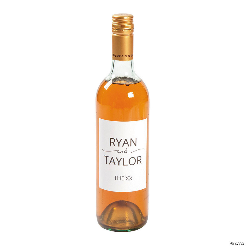Personalized Names Wedding Wine Bottle Labels 12 Pc. Oriental Trading