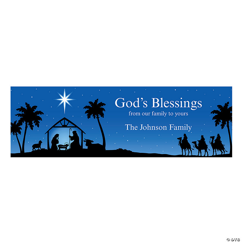 Personalized Nativity Banner - Large Image Thumbnail