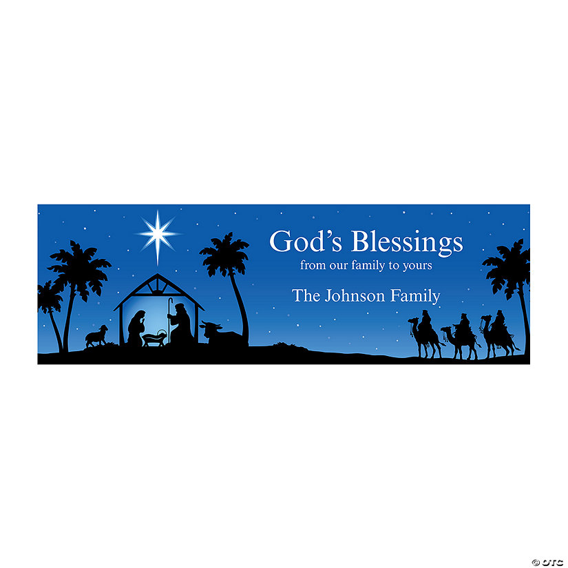 Personalized Nativity Banner - Medium Image Thumbnail
