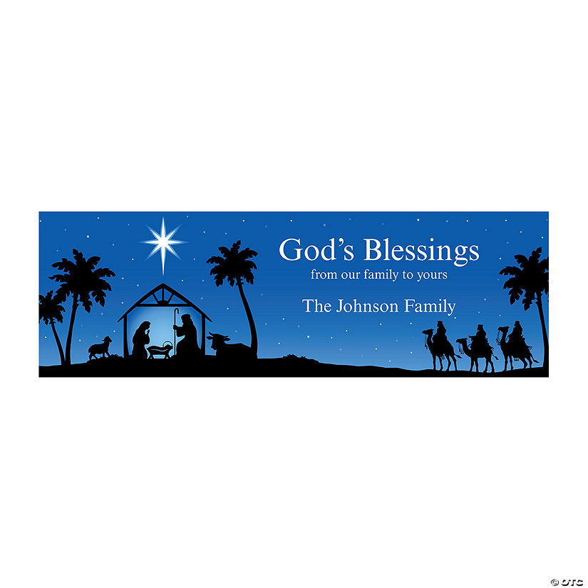 Personalized Nativity Banner - Medium | Oriental Trading
