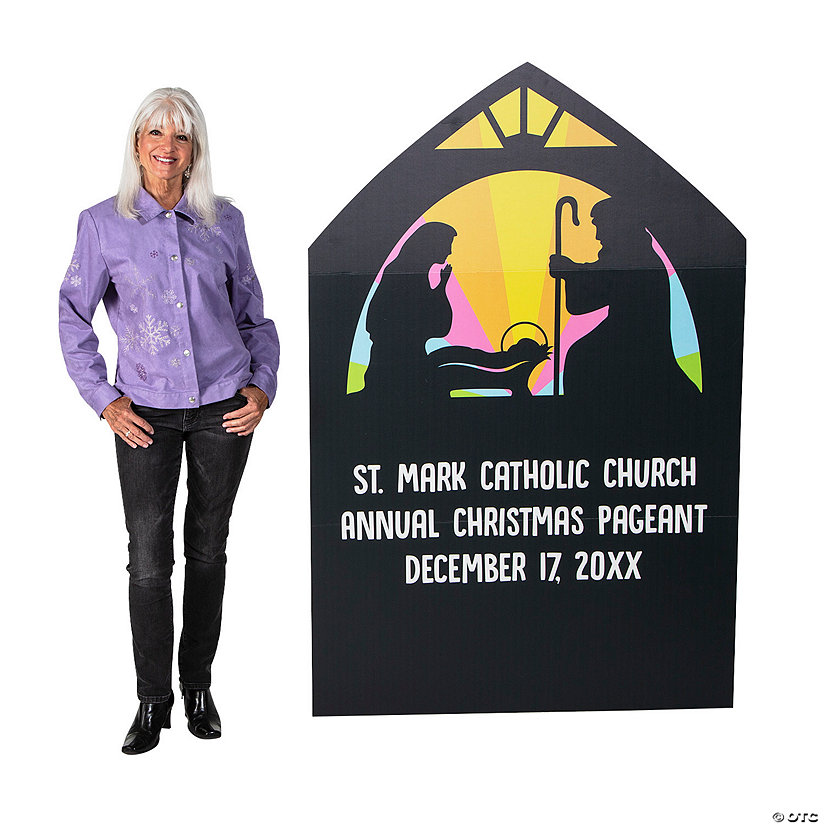Personalized Nativity Cardboard Cutout StandUp Oriental Trading