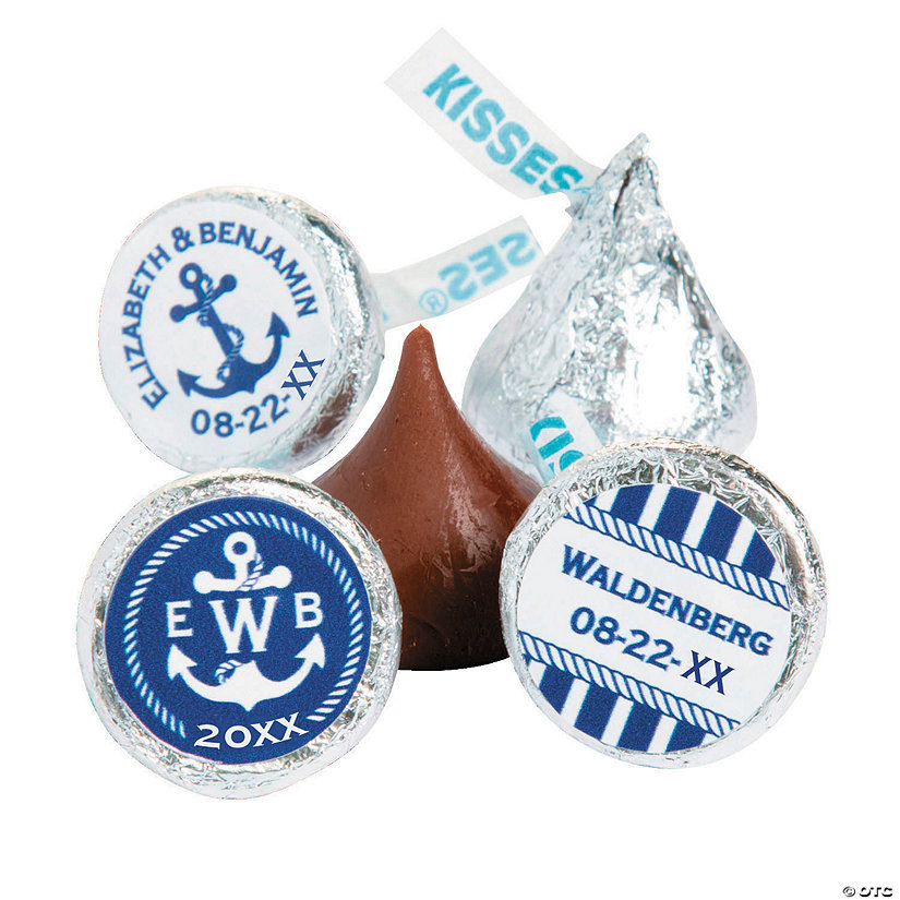 Personalized Nautical Hershey&#8217;s&#174; Kisses&#174; Stickers - 60 Pc. Image Thumbnail