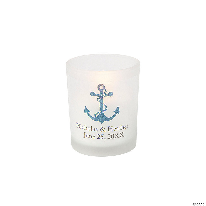 Personalized Nautical Votive Candle Holders 12 Pc. Oriental Trading