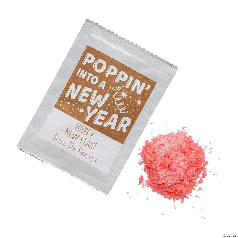 Personalized New Year&#8217;s Popping Candy Packs - 36 Pc. Image