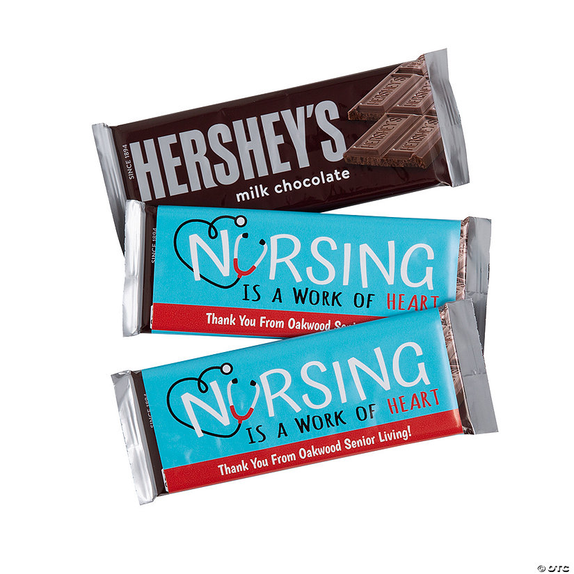 Personalized Nurse Appreciation Candy Bar Labels - 12 Pc. Image Thumbnail