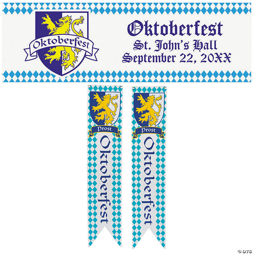 Personalized Oktoberfest Banner Decorating Kit - 3 Pc. Image