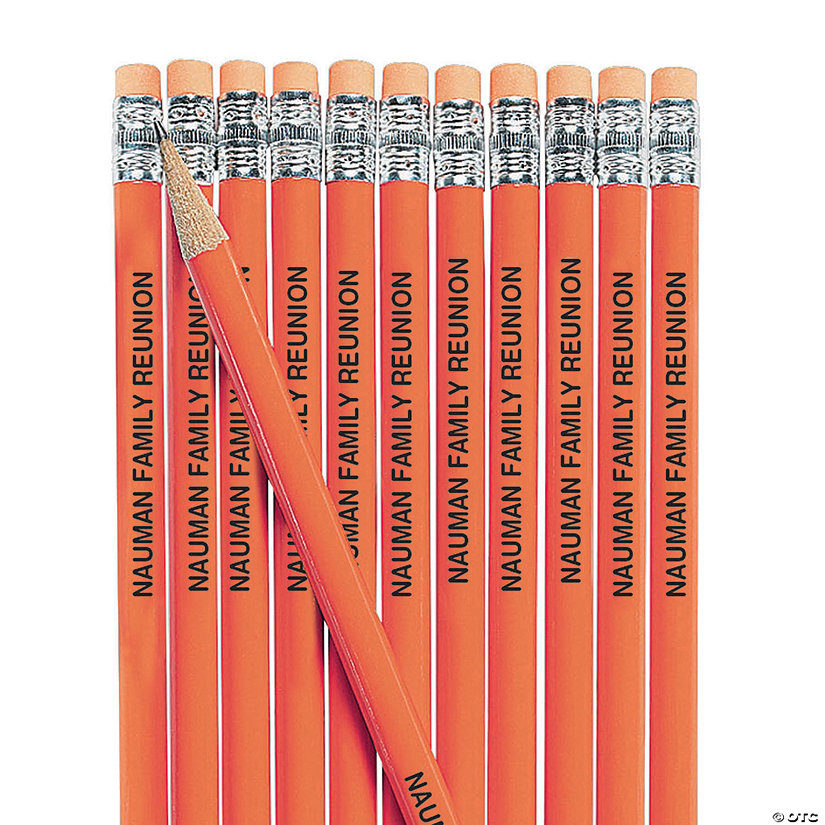 Personalized Orange Pencils 24 Pc. Oriental Trading