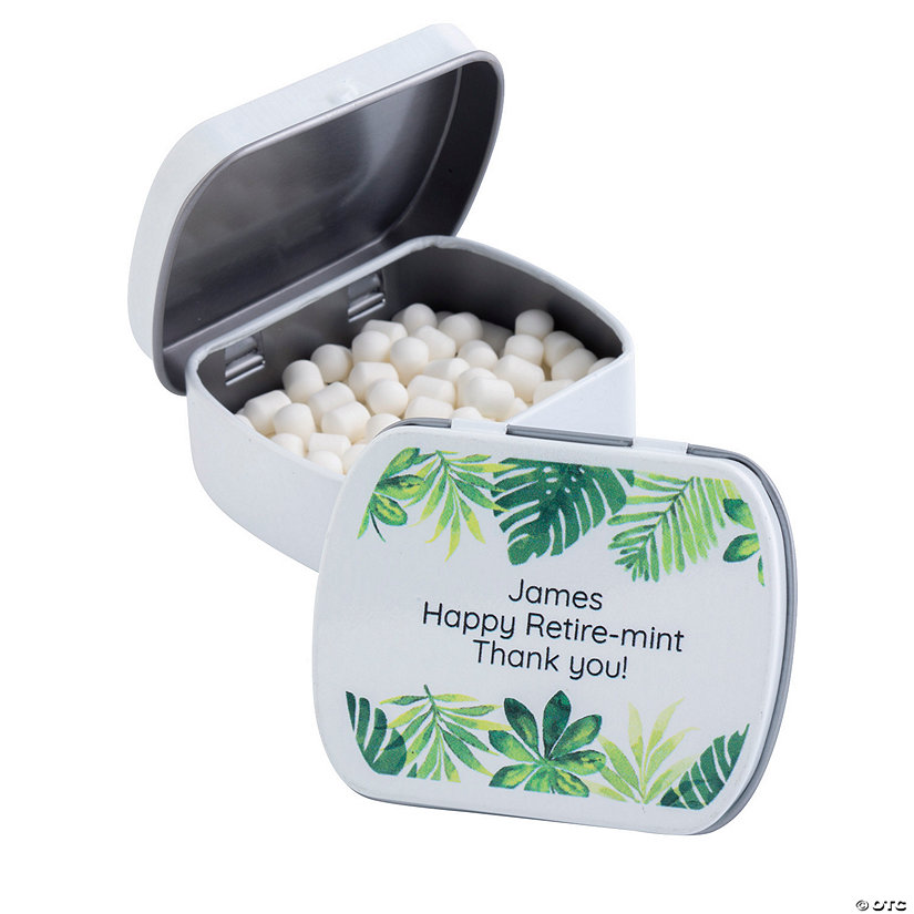 Personalized Palm Leaf Mint Tins 24 Pc.