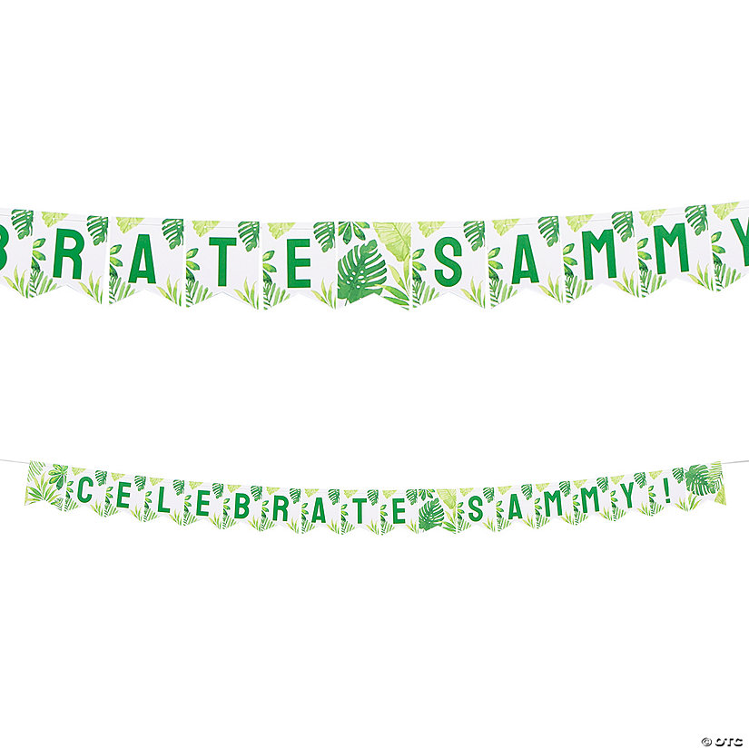 Personalized Palm Leaf Pennant Garland Image Thumbnail