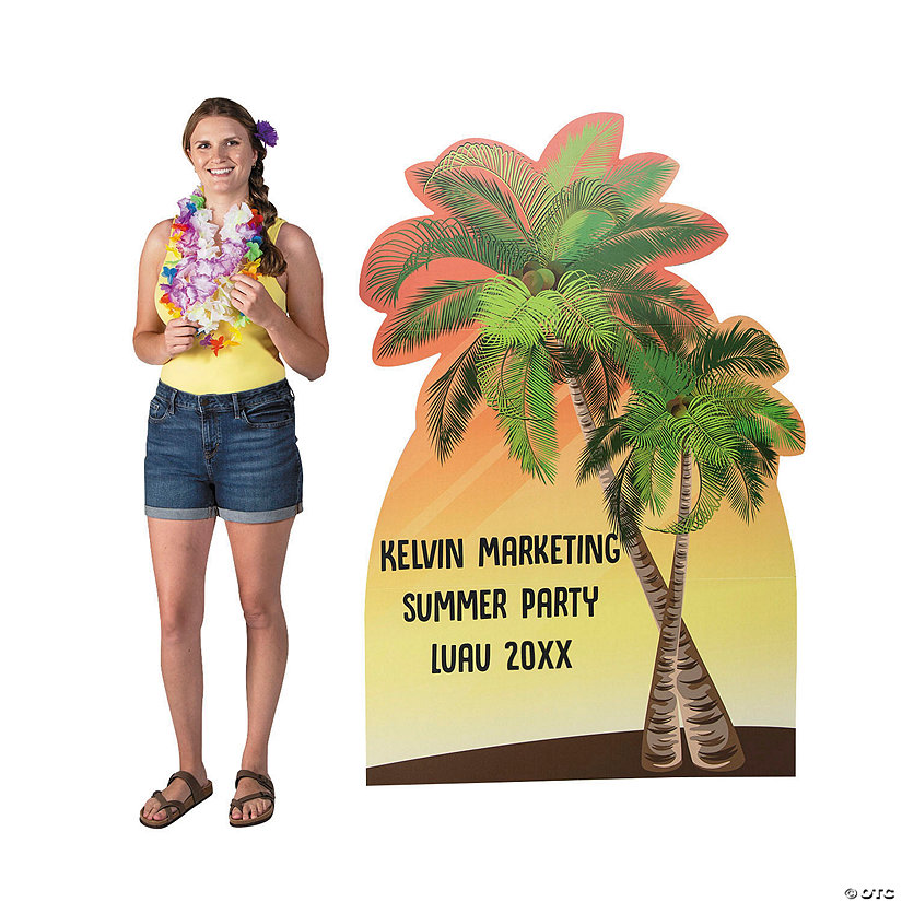 Personalized Palm Tree Cardboard Cutout StandUp Oriental Trading