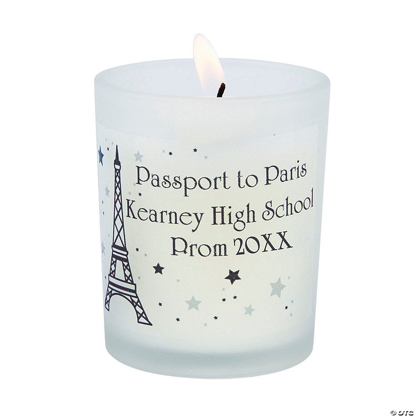 Personalized Paris Votive Candle Holders - 12 Pc. Image