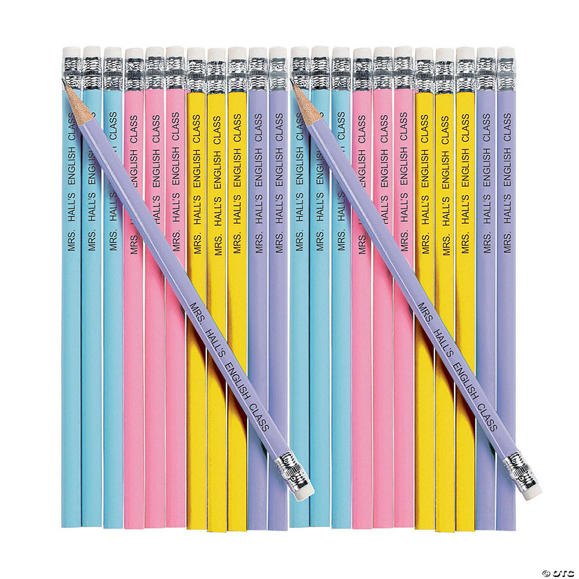 Personalized Pastel Pencils 24 Pc. Oriental Trading