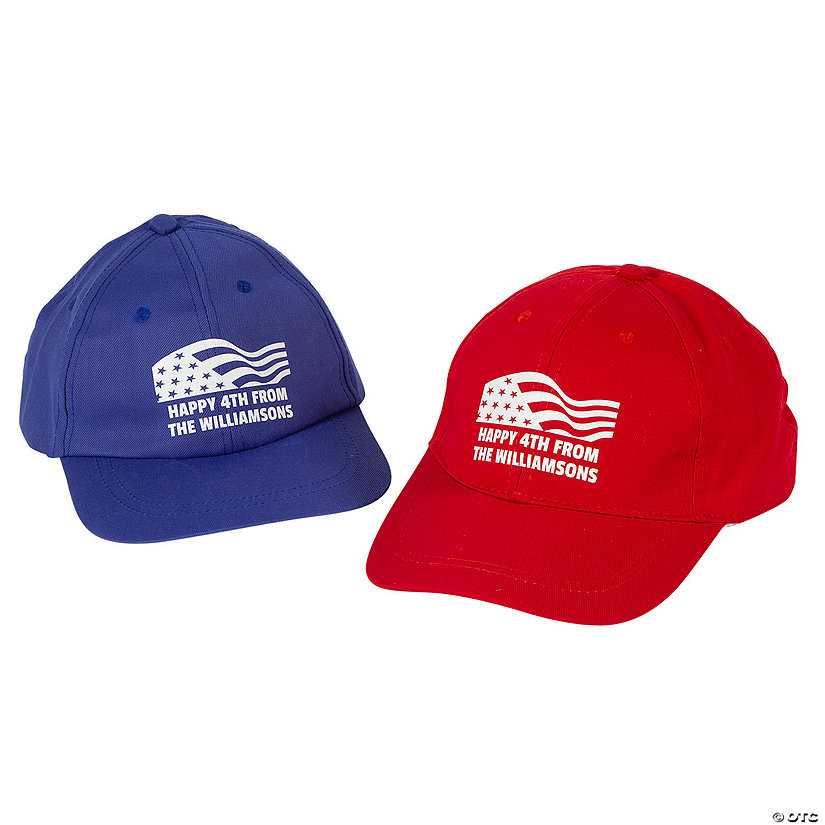 Personalized Patriotic Baseball Caps 24 Pc.