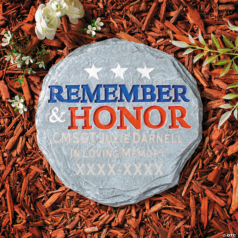 Personalized Patriotic Memorial Garden Stone Image Thumbnail
