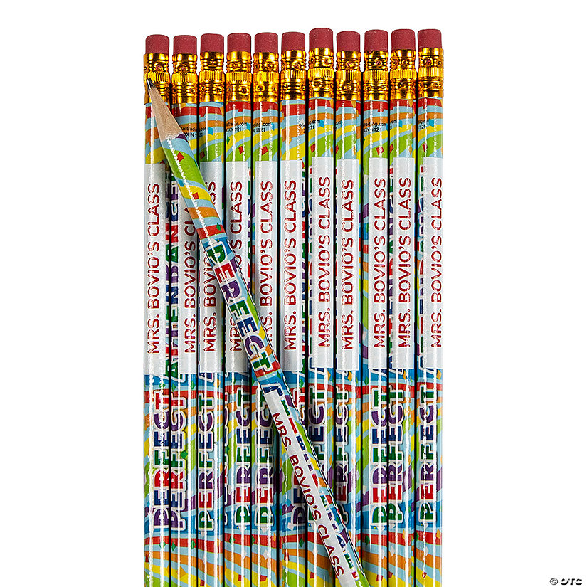 Personalized Perfect Attendance Pencils - 24 Pc. Image