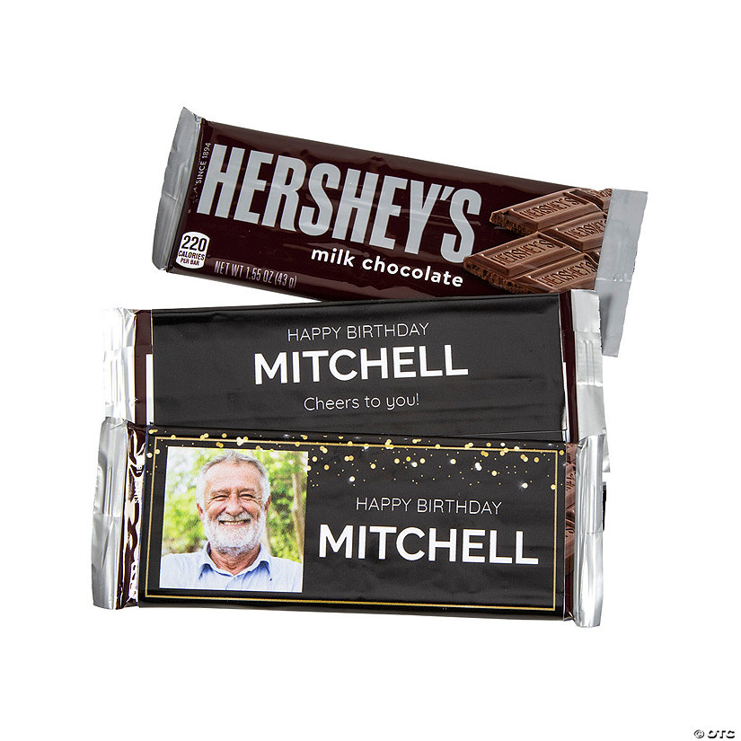 Personalized Photo General Birthday Candy Bar Label - 12 Pc. Image Thumbnail