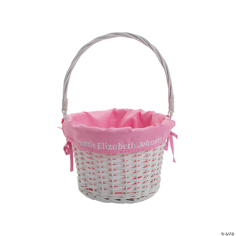 Personalized Pink Easter Basket Oriental Trading
