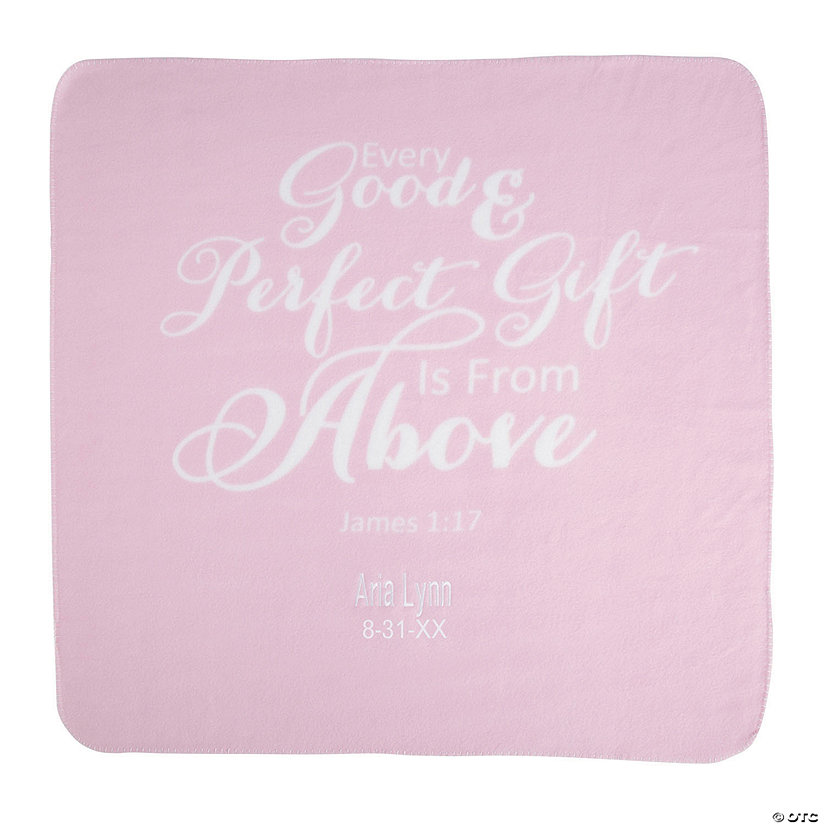 Personalized Pink Religious Baby Blanket Oriental Trading