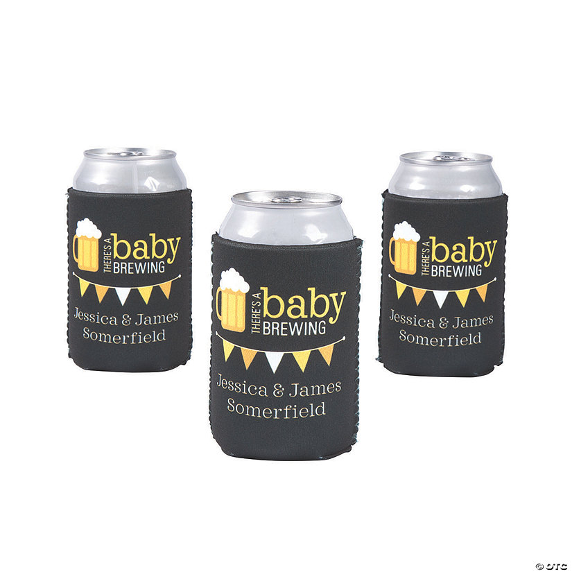 Personalized Premium Baby Brewing Can Coolers - 12 Pc. Image Thumbnail
