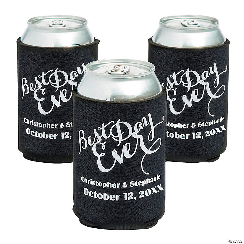 Personalized Premium Best Day Ever Can Coolers - 48 Pc. Image