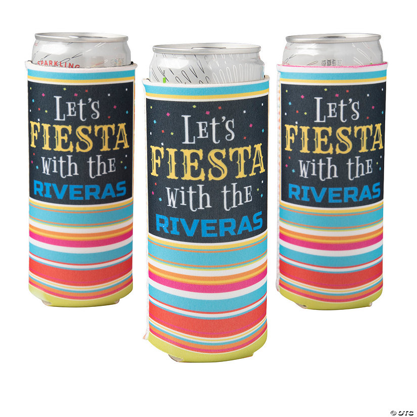 Personalized Premium Fiesta Slim FIt Can Coolers - 12Pc. Image Thumbnail