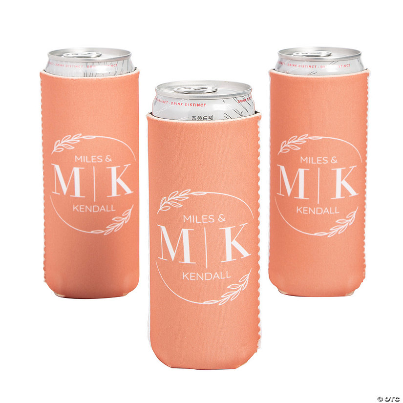 Personalized Premium Names & Initials Slim Fit Can Coolers - 12 Pc. Image Thumbnail