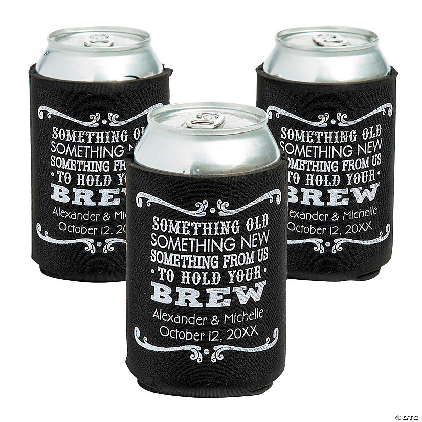 Personalized Premium Something Old Something New Can Coolers - 48 Pc. Image