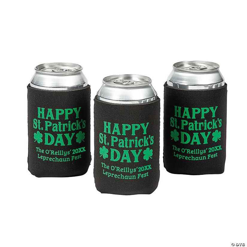 Personalized Premium St. Patrick&#8217;s Day Can Coolers - 48 Pc. Image Thumbnail