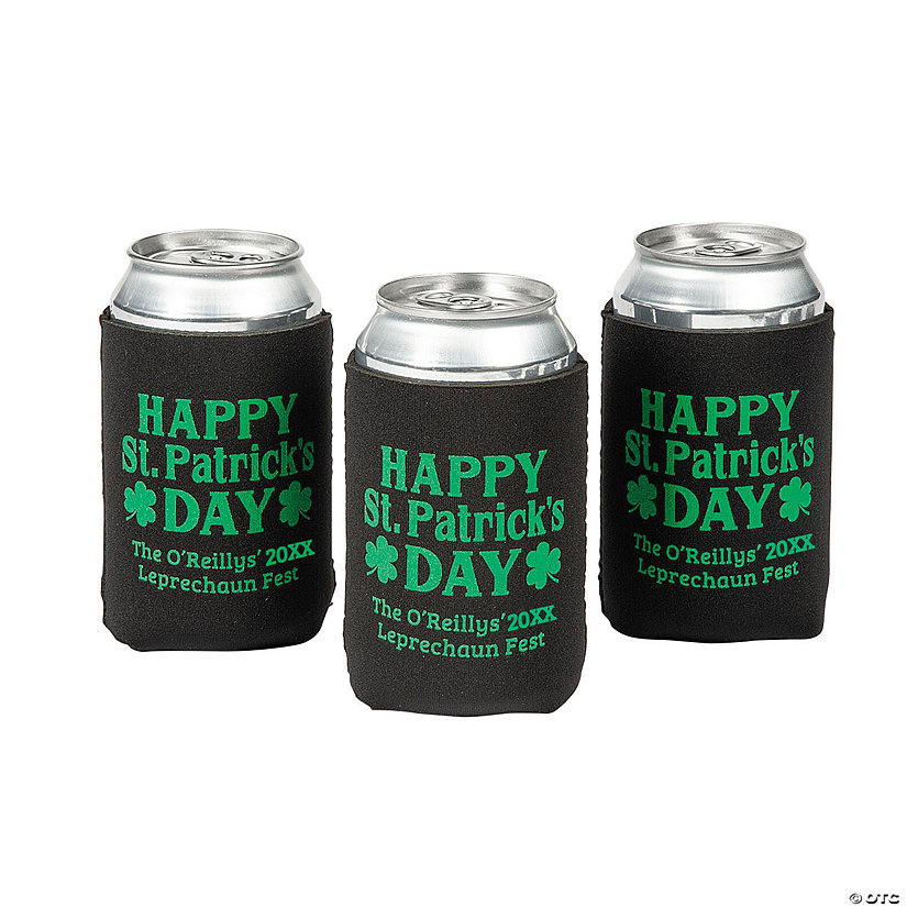 Personalized Premium St. Patrick&amp;#8217;s Day Can Coolers - 48 Pc. Image