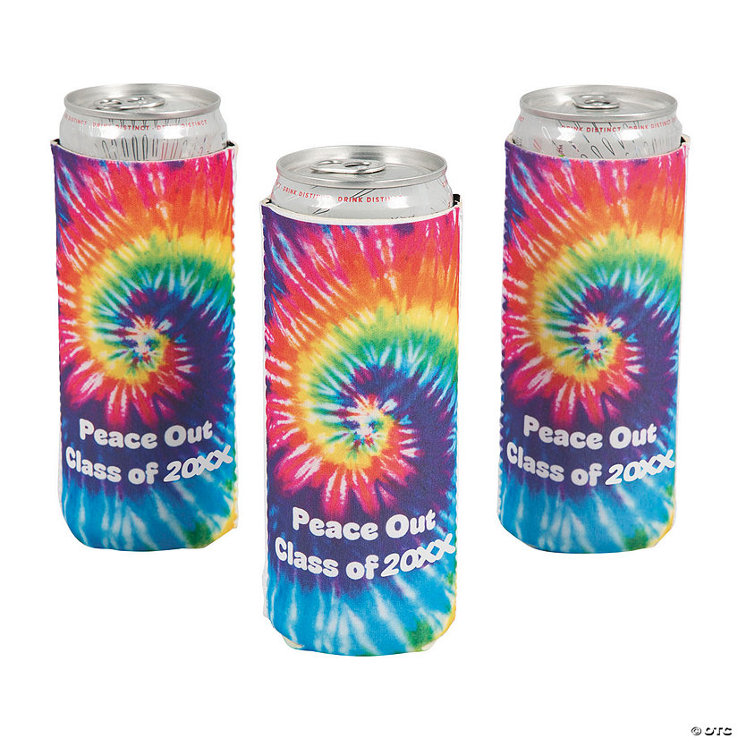Personalized Premium Tie-Dye Slim Fit Can Coolers - 12 Pc. Image Thumbnail
