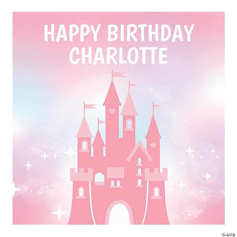Personalized Princess Castle Backdrop Image