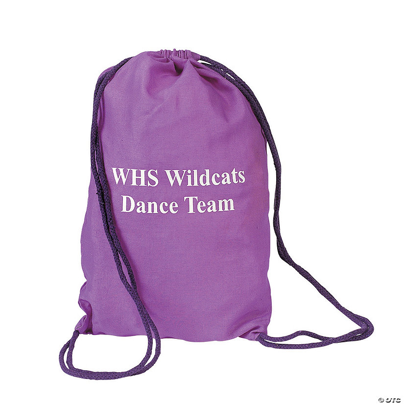 Personalized Purple Drawstring Bags Discontinued