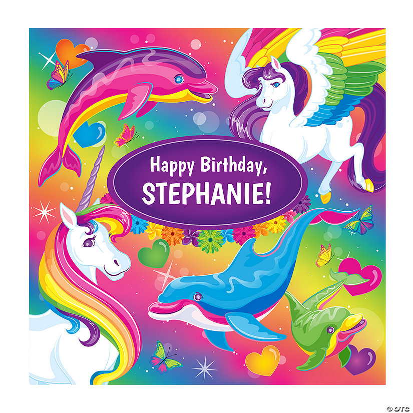 Personalized Rainbow Sparkle Backdrop Banner  Image