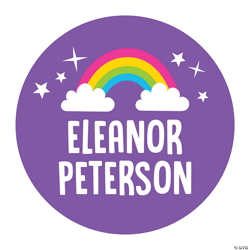 Personalized Rainbow Stickers - 24 Pc. Image Thumbnail