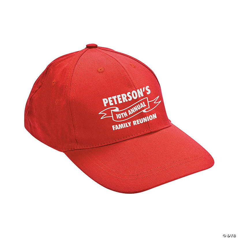 Personalized Red Family Tree Baseball Caps - 12 Pc. Image