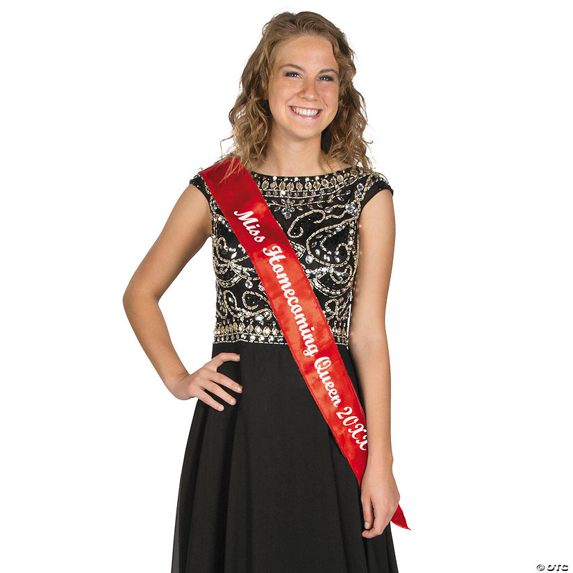 Personalized Red Open Text Sash Image