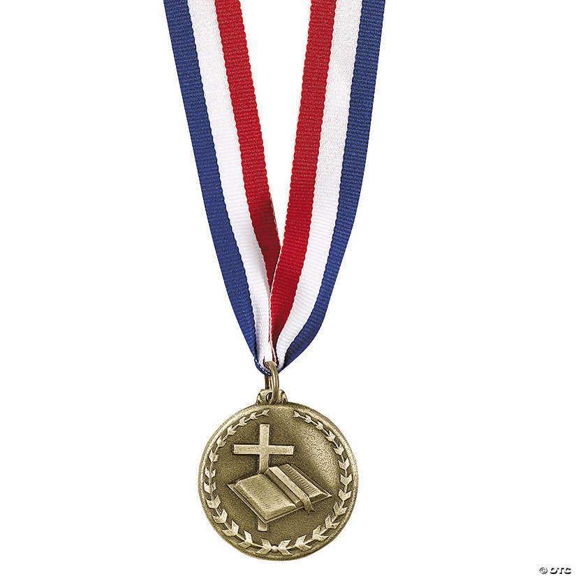 Personalized Religious Goldtone Medal Image