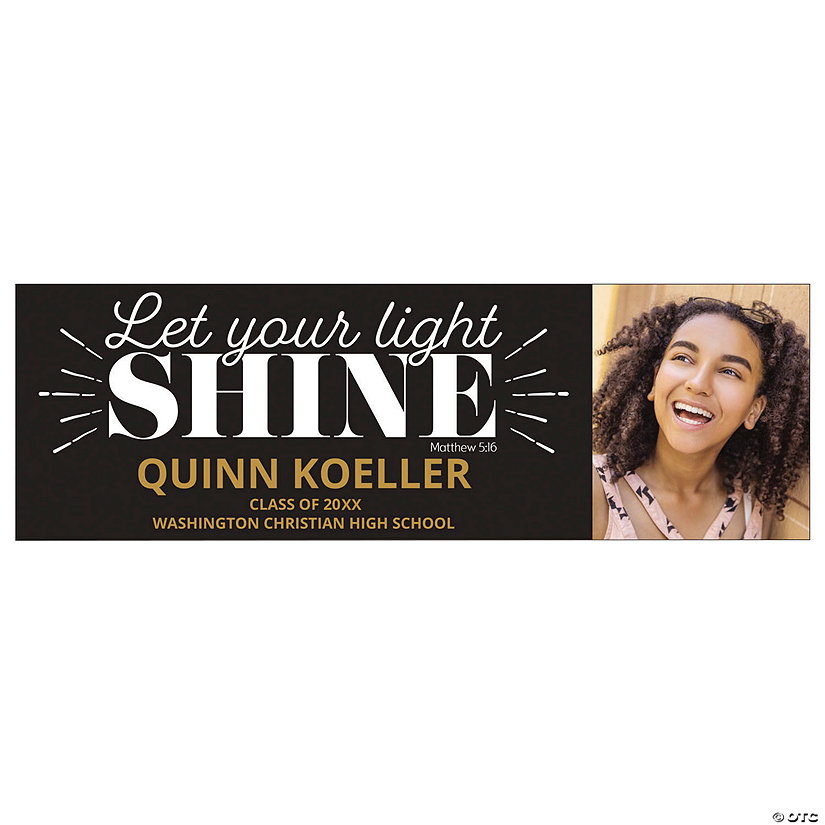 Personalized Religious Graduation Photo Custom Banner Oriental Trading