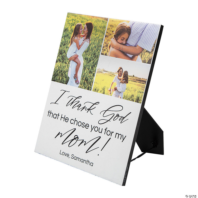 Personalized Religious Mother&#8217;s Day Photo Collage Table Sign Image Thumbnail